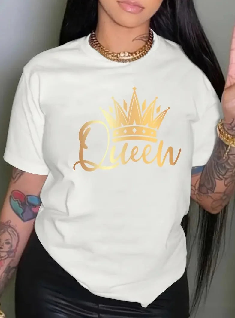 Plus Size New Women T-shirt Vintage Cartoon Graphic Print T-shirt Oversized Women's Trending Clothing Fashion Short Sleeve Shirt