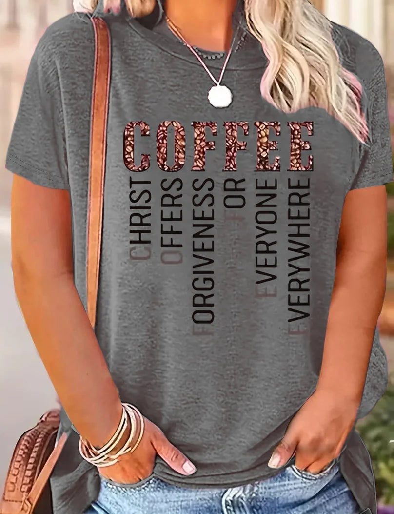 Plus Size New Women T-shirt Vintage Cartoon Graphic Print T-shirt Oversized Women's Trending Clothing Fashion Short Sleeve Shirt